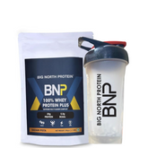 Protein Plus 100% Whey Protein Powder, 25g Protein, 5.5g BCAA, with Free Shaker (500 grams, Badam Pista)