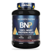 BNP Protein Plus 100% Whey Protein Powder, 25g Protein, 5.5g BCAAs, (Double Rich Chocolate), 2.27kg