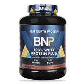 BNP Protein Plus 100% Whey Protein Powder, 25g Protein, 5.5g BCAAs, Badam Pista Flavour, 2.27kg