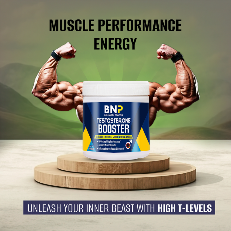 BNP Testosterone Booster with Tribulus, Mucuna, Musli, Ashwagandha, 100gm (Unflavoured)