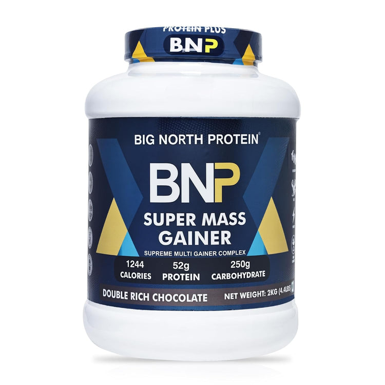 BNP Protein Su Gainer, Double Rich Chocolate Flavor, 2kg (52g Protein, 250g Carbohydrate, 1244 Calories)
