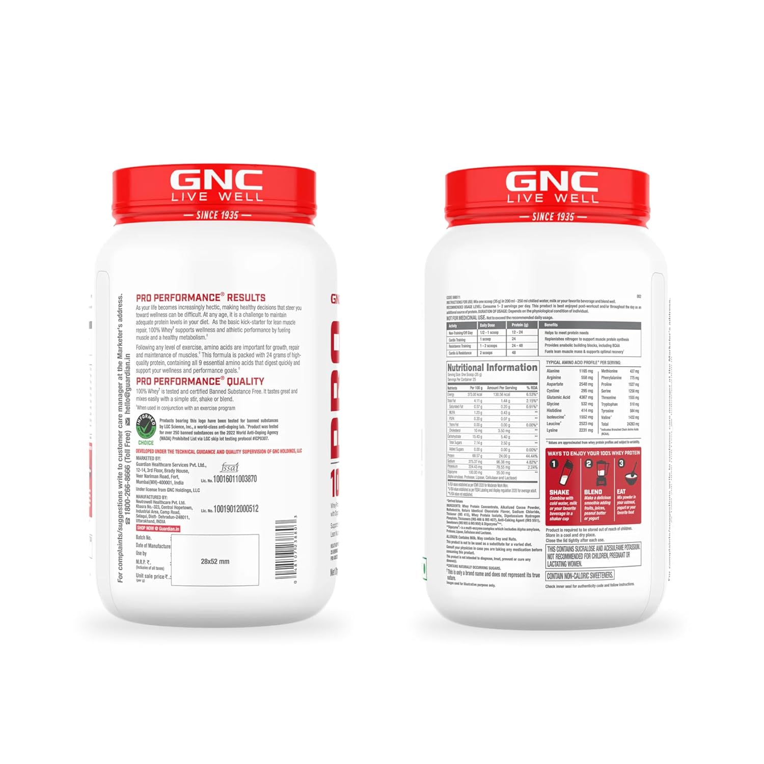 GNC Pro Performance 100% Whey Protein