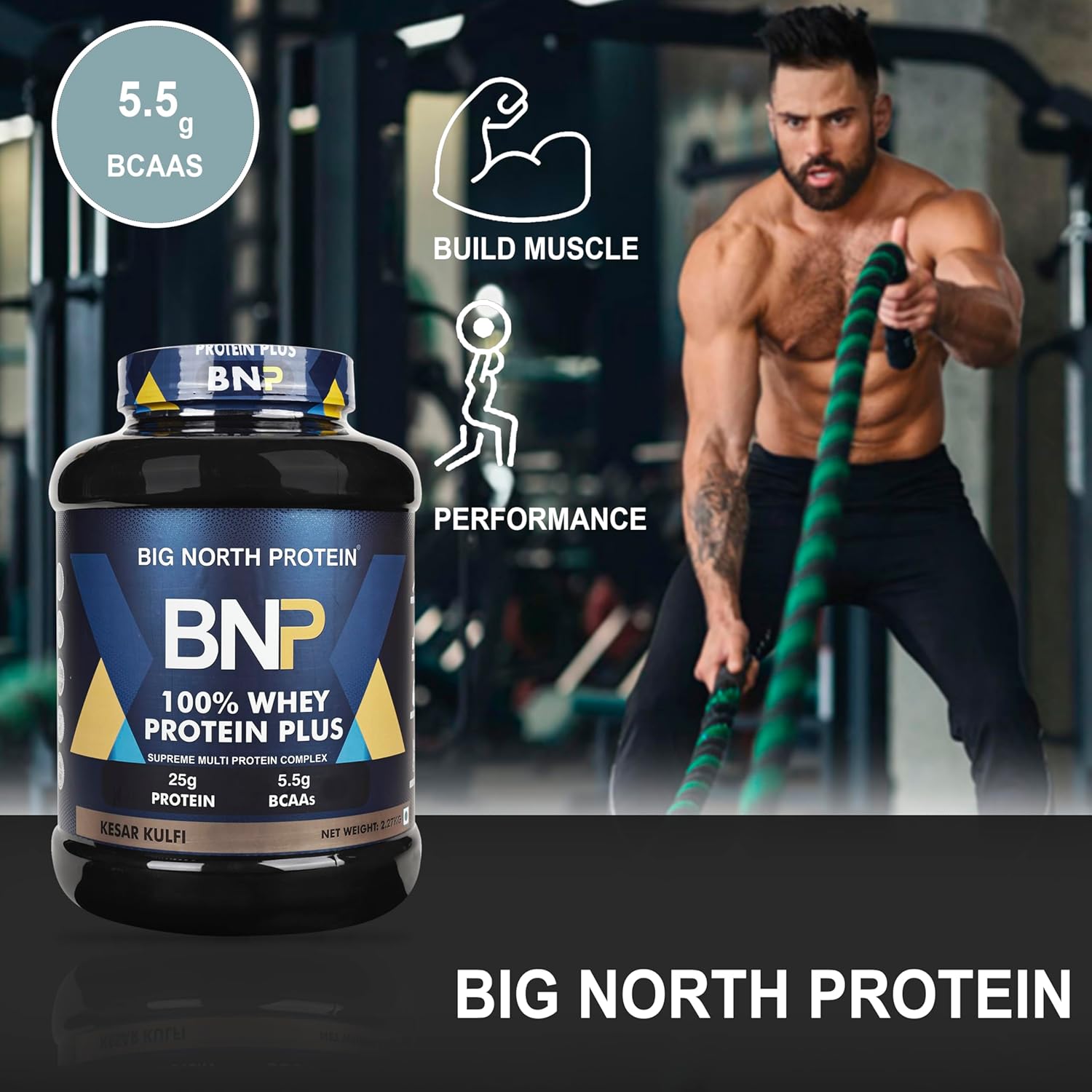 BNP 100% Whey Protein Plus Kesar Kulfi