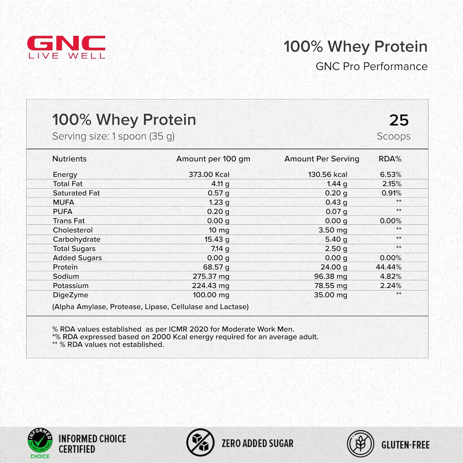 GNC Pro Performance 100% Whey Protein