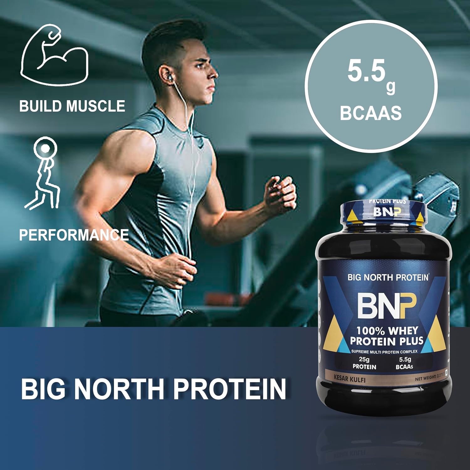 BNP 100% Whey Protein Plus Kesar Kulfi