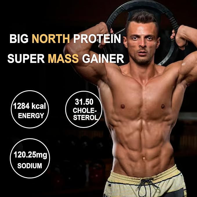 Super Mass Gainer, 52g Protein, 250g Carbohydrate, 1244 Calories, (500Grams) (Vanilla) With Free Shaker
