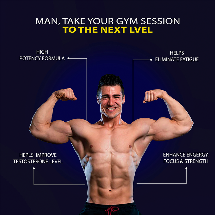 BNP Testo Power for Men, Stamina, Energy and Strength Supplement, 100g (Unflavoured)