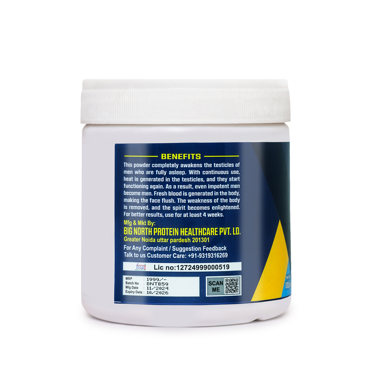 BNP Testosterone Booster with Tribulus, Mucuna, Musli, Ashwagandha, 100gm (Unflavoured)